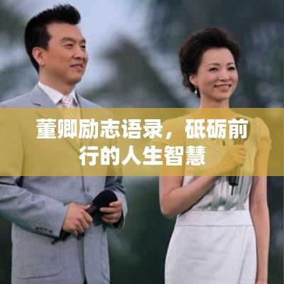 董卿勵志語錄，砥礪前行的人生智慧