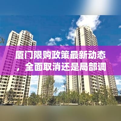 廈門限購政策最新動態(tài)，全面取消還是局部調(diào)整？最新消息解讀！