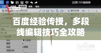 百度經(jīng)驗傳授，多段線編輯技巧全攻略