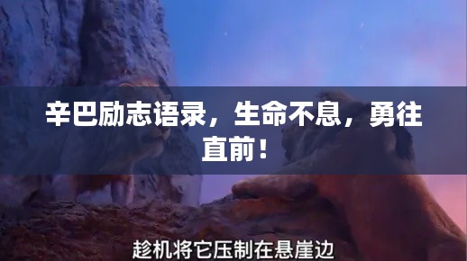 辛巴勵(lì)志語錄，生命不息，勇往直前！