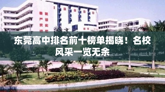 東莞高中排名前十榜單揭曉！名校風(fēng)采一覽無余
