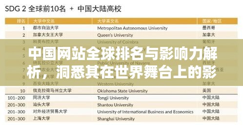 中國(guó)網(wǎng)站全球排名與影響力解析，洞悉其在世界舞臺(tái)上的影響力
