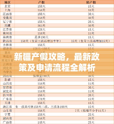 新疆產(chǎn)假攻略，最新政策及申請流程全解析