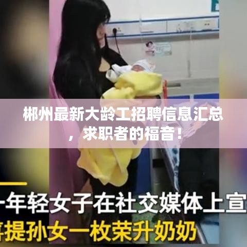 郴州最新大齡工招聘信息匯總，求職者的福音！