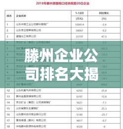 滕州企業(yè)公司排名大揭秘，最新榜單揭曉！