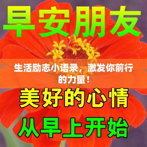 生活勵志小語錄，激發(fā)你前行的力量！