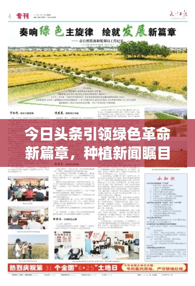 今日頭條引領(lǐng)綠色革命新篇章，種植新聞矚目呈現(xiàn)