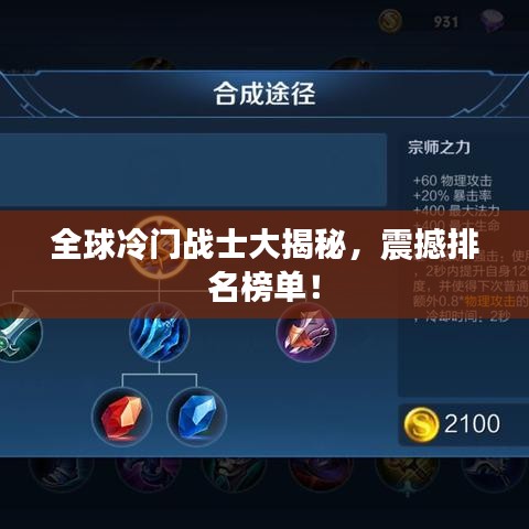 全球冷門戰(zhàn)士大揭秘，震撼排名榜單！