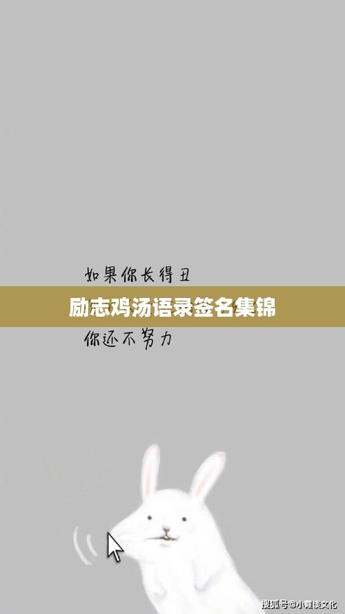 勵(lì)志雞湯語錄簽名集錦