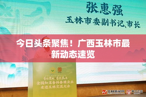 今日頭條聚焦！廣西玉林市最新動(dòng)態(tài)速覽