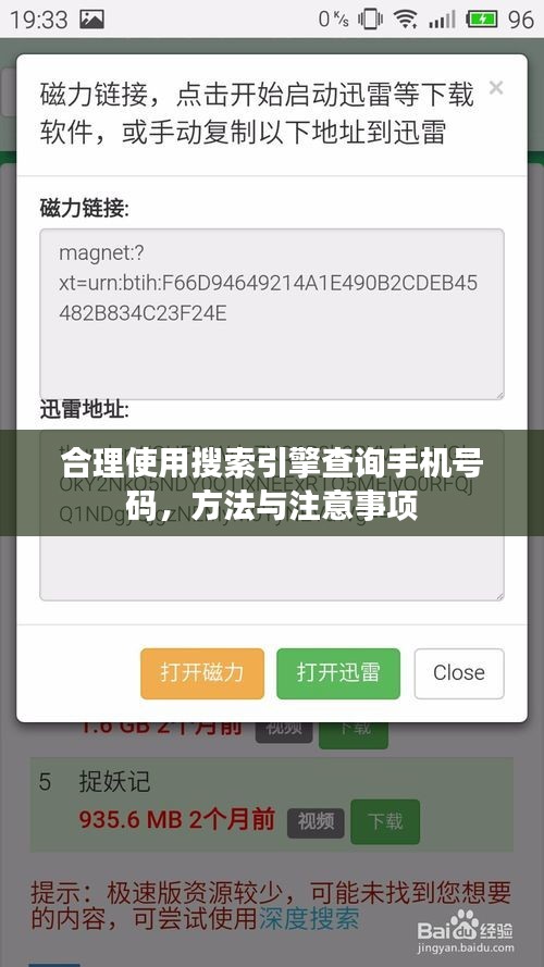 合理使用搜索引擎查詢手機(jī)號碼，方法與注意事項(xiàng)