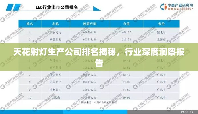 天花射燈生產(chǎn)公司排名揭秘，行業(yè)深度洞察報(bào)告