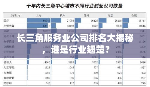 長三角服務業(yè)公司排名大揭秘，誰是行業(yè)翹楚？