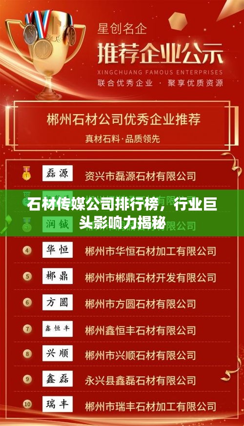 石材傳媒公司排行榜，行業(yè)巨頭影響力揭秘