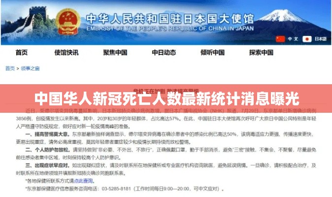 中國華人新冠死亡人數最新統(tǒng)計消息曝光