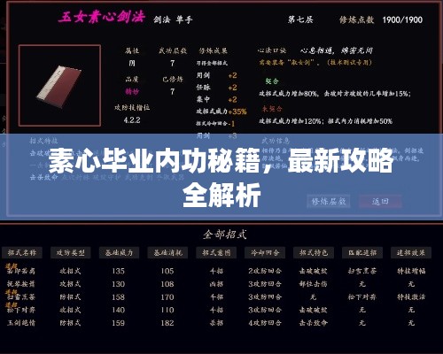 素心畢業(yè)內(nèi)功秘籍，最新攻略全解析
