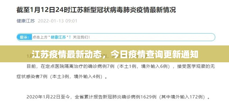 江蘇疫情最新動(dòng)態(tài)，今日疫情查詢更新通知