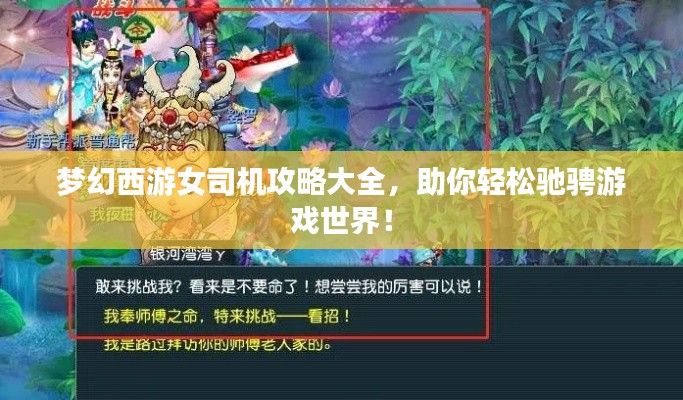 夢幻西游女司機(jī)攻略大全，助你輕松馳騁游戲世界！