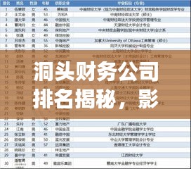 洞頭財(cái)務(wù)公司排名揭秘，影響力深度剖析