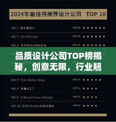 品質(zhì)設(shè)計公司TOP榜揭秘，創(chuàng)意無限，行業(yè)翹楚