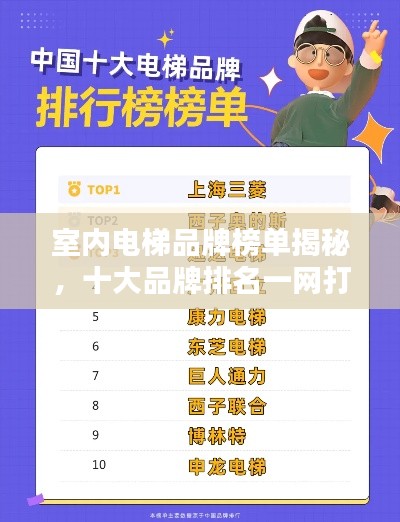 室內(nèi)電梯品牌榜單揭秘，十大品牌排名一網(wǎng)打盡！