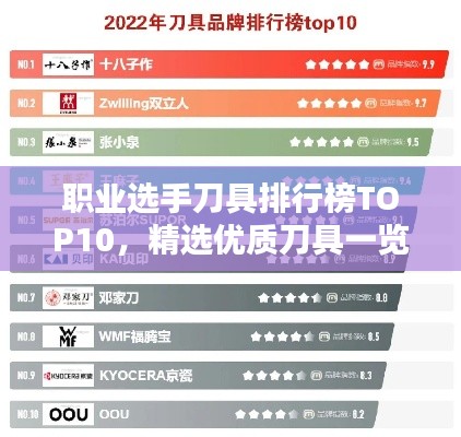職業(yè)選手刀具排行榜TOP10，精選優(yōu)質(zhì)刀具一覽