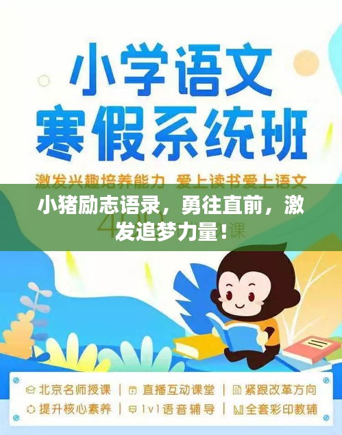 小豬勵(lì)志語(yǔ)錄，勇往直前，激發(fā)追夢(mèng)力量！