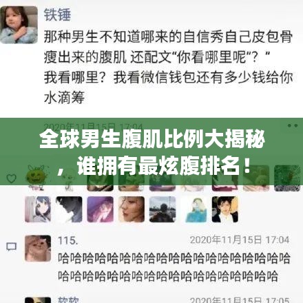 全球男生腹肌比例大揭秘，誰擁有最炫腹排名！