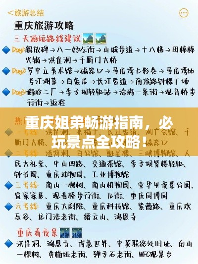 重慶姐弟暢游指南，必玩景點全攻略！