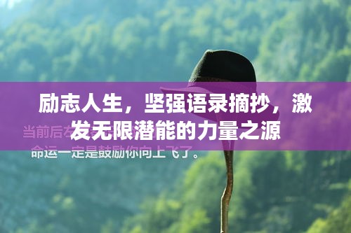 勵志人生，堅強語錄摘抄，激發(fā)無限潛能的力量之源