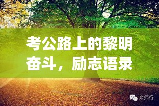 考公路上的黎明奮斗，勵志語錄喚醒你的每一個清晨
